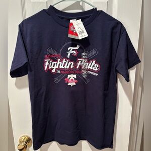 Gildan Youth Large Reading Phillies Navy Blue Tshirt